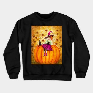 Redhead witch ready for autumn Crewneck Sweatshirt